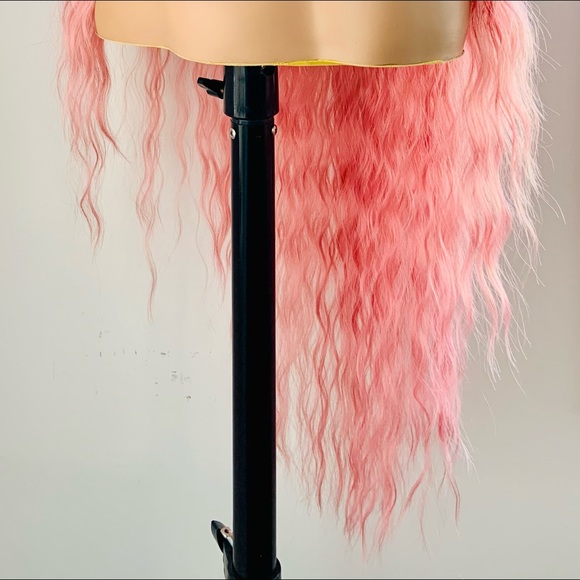 A Very Pretty Purple & Pink Long Wavy Synthetic Wig with Bangs - Picture 9 of 13